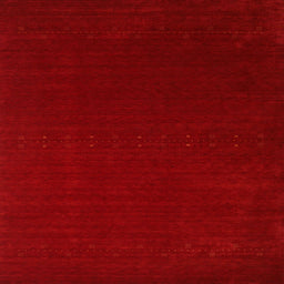 Square Contemporary Neon Red Modern Rug, con2665