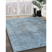 Contemporary Slate Blue Grey Persian Rug, con2667