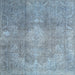 Sideview of Machine Washable Contemporary Slate Blue Grey Blue Rug, wshcon2667
