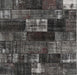 Contemporary Charcoal Black Patchwork Rug, con2668