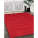 Machine Washable Contemporary Red Rug in a Family Room, wshcon266