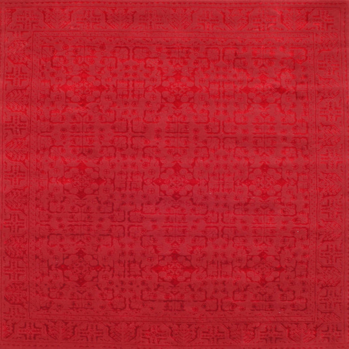 Sideview of Machine Washable Contemporary Red Rug, wshcon266