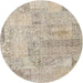 Sideview of Contemporary Brown Patchwork Rug, con2670