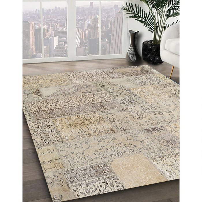 Machine Washable Contemporary Brown Rug in a Family Room, wshcon2670