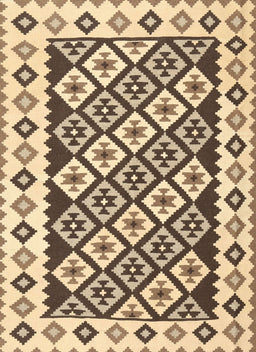 Contemporary Reddish Brown Southwestern Rug, con2671