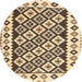 Sideview of Contemporary Reddish Brown Southwestern Rug, con2671