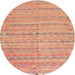 Sideview of Contemporary Sandy Brown Southwestern Rug, con2672