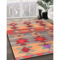 Contemporary Light Copper Gold Southwestern Rug, con2674