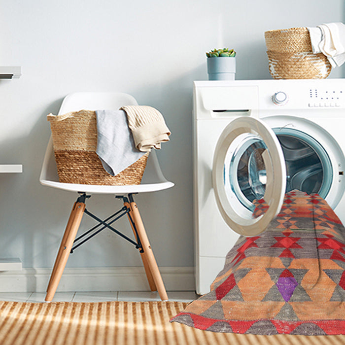 Machine Washable Contemporary Light Copper Gold Rug in a Washing Machine, wshcon2674