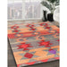 Contemporary Light Copper Gold Southwestern Rug in Family Room, con2674