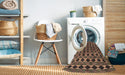 Machine Washable Contemporary Dark Brown Rug in a Washing Machine, wshcon2675