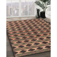 Contemporary Dark Brown Modern Rug, con2675