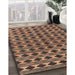 Machine Washable Contemporary Dark Brown Rug in a Family Room, wshcon2675