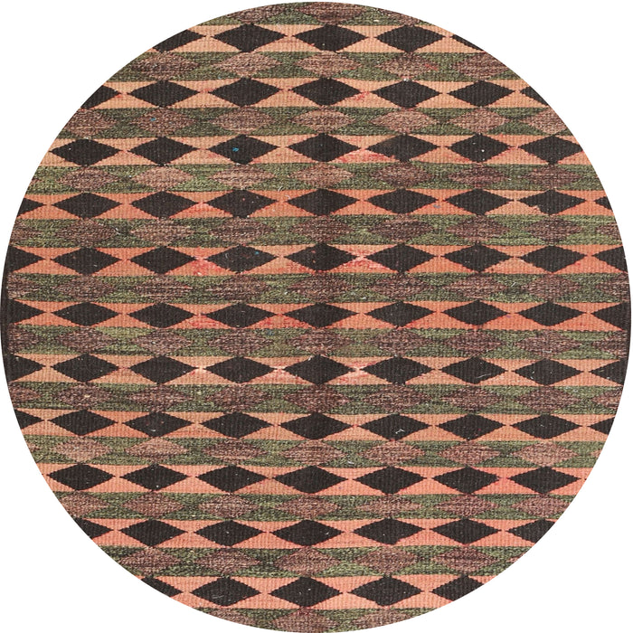 Sideview of Contemporary Dark Brown Modern Rug, con2675