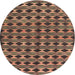 Sideview of Contemporary Dark Brown Modern Rug, con2675