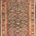 Sideview of Machine Washable Contemporary Sand Brown Rug, wshcon2676