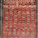 Square Contemporary Orange Salmon Pink Modern Rug, con2678