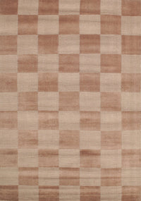 Machine Washable Contemporary Rust Pink Rug, wshcon267