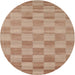 Square Machine Washable Contemporary Rust Pink Rug, wshcon267