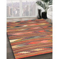 Contemporary Brown Red Southwestern Rug, con2680