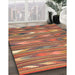 Machine Washable Contemporary Brown Red Rug in a Family Room, wshcon2680