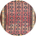 Sideview of Contemporary Chestnut Brown Modern Rug, con2681