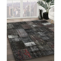 Contemporary Gray Patchwork Rug, con2683