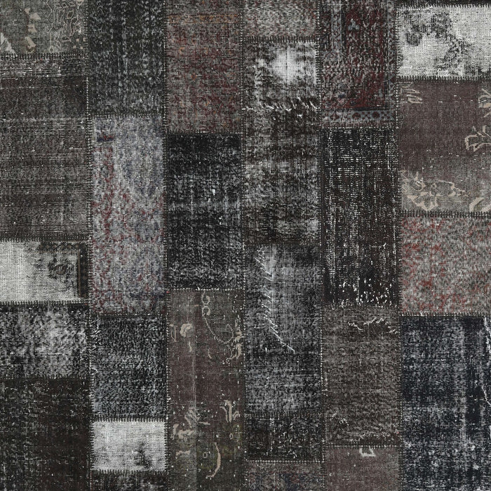 Contemporary Gray Patchwork Rug, con2683