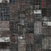 Square Contemporary Gray Patchwork Rug, con2683