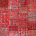 Sideview of Machine Washable Contemporary Red Rug, wshcon2684