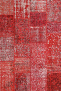 Machine Washable Contemporary Red Rug, wshcon2684