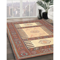 Contemporary Sienna Brown Southwestern Rug, con2685