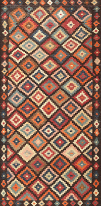 Machine Washable Contemporary Saffron Red Rug, wshcon2686