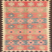 Sideview of Machine Washable Contemporary Chestnut Red Rug, wshcon2687