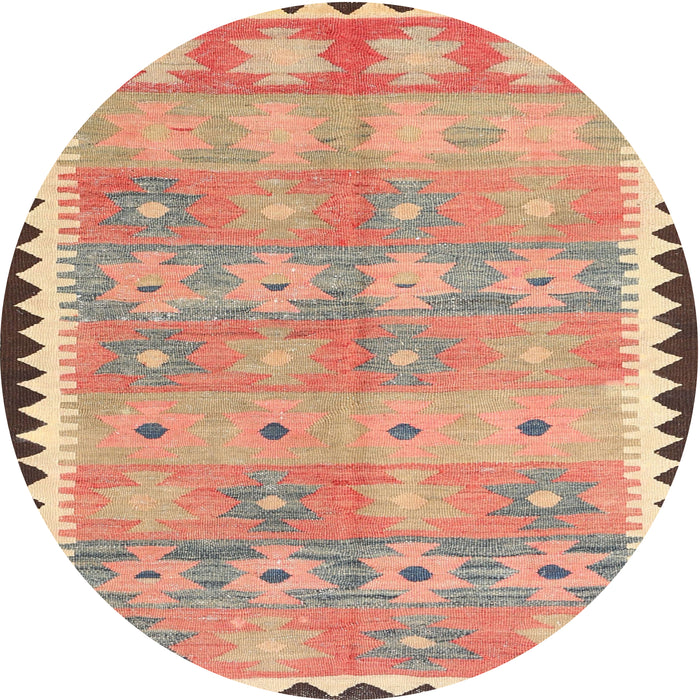 Sideview of Contemporary Chestnut Red Southwestern Rug, con2687
