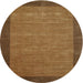 Sideview of Contemporary Saddle Brown Modern Rug, con268