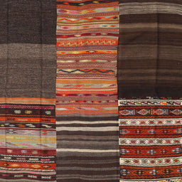 Sideview of Machine Washable Contemporary Dark Gold Brown Rug, wshcon2690