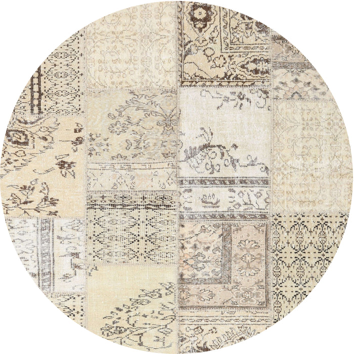 Square Machine Washable Contemporary Light French Beige Brown Rug, wshcon2691