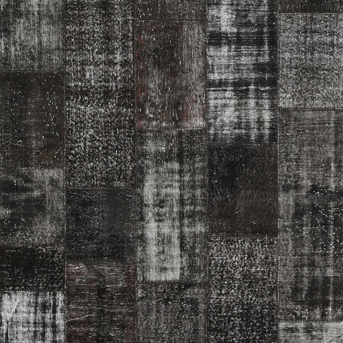 Contemporary Mid Gray Patchwork Rug, con2692