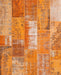 Contemporary Orange Red Patchwork Rug, con2697