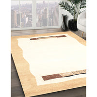 Contemporary Beige Solid Rug, con269