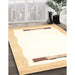 Contemporary Beige Solid Rug in Family Room, con269