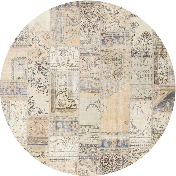 Square Machine Washable Contemporary Light French Beige Brown Rug, wshcon2701