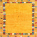 Square Contemporary Orange Modern Rug, con2703