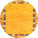 Sideview of Contemporary Orange Modern Rug, con2703