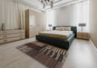 Machine Washable Contemporary Brown Rug in a Bedroom, wshcon2704