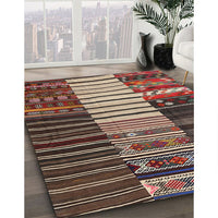 Contemporary Brown Southwestern Rug, con2706