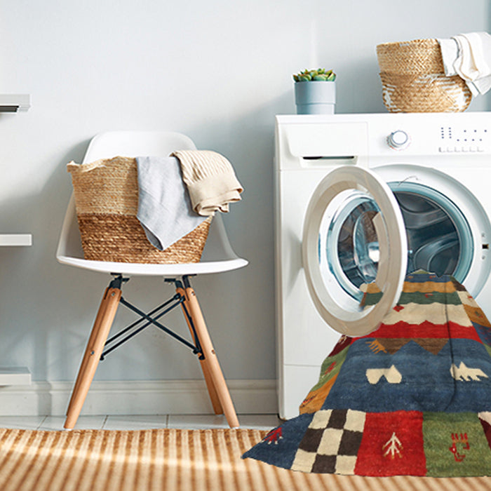 Machine Washable Contemporary Chestnut Brown Rug in a Washing Machine, wshcon2707