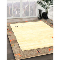 Contemporary Sand Brown Solid Rug, con2708