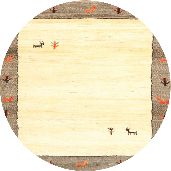 Sideview of Contemporary Sand Brown Solid Rug, con2708